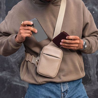 SOLSTICE Elite Leather Tactical Bag™ - Premium Cobra Buckle Crossbody