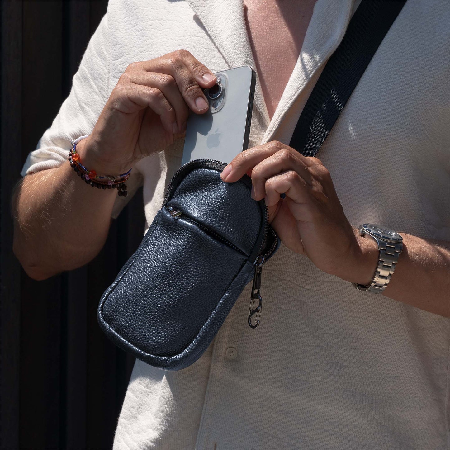 SOLSTICE Elite Leather Tactical Bag™ - Premium Cobra Buckle Crossbody