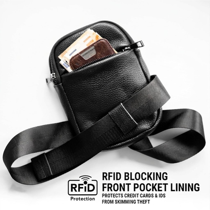 SOLSTICE Elite Leather Tactical Bag™ - Premium Cobra Buckle Crossbody