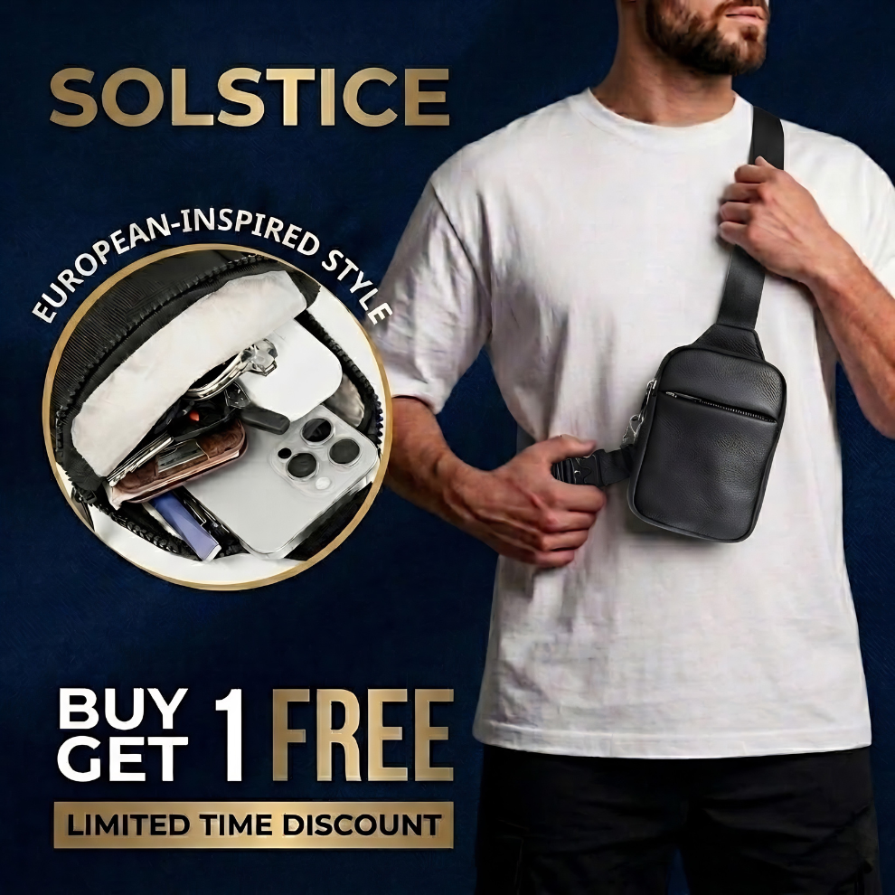 SOLSTICE Elite Leather Tactical Bag™ - Premium Cobra Buckle Crossbody