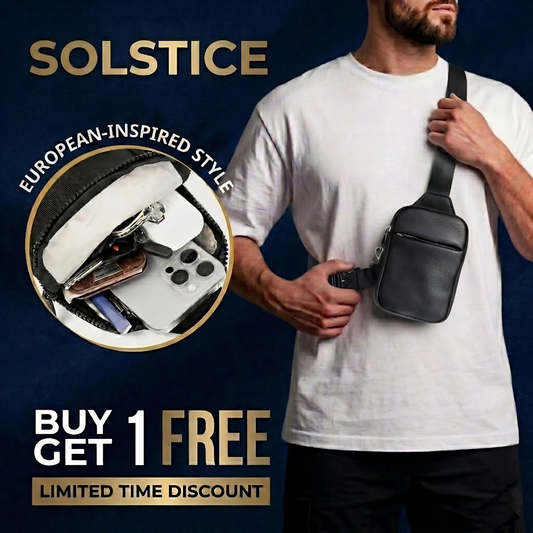 SOLSTICE Elite Leather Tactical Bag™ - Premium Cobra Buckle Crossbody