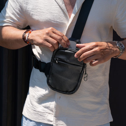 SOLSTICE Elite Leather Tactical Bag™ - Premium Cobra Buckle Crossbody